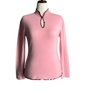 Matilde Women’s Italian Cashmere Sweater Long Sleeve Pink Size 12US/48IT